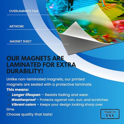 2-Pack, (12x18 in) Custom Laminated Car Magnets for Business Advertising (12 in x 18 in)