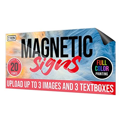 2 Pack Personalized Magnetic Signs for Vehicles (Design E)