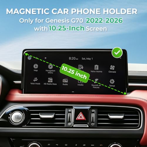 Car Phone Holder for Genesis G70 2026 2025 2024 2023 2022 with 10.25 (Fit for 2022-2026 G70, 10.25-Inch)