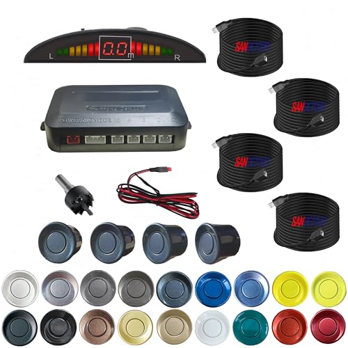 Parking Sensor Kit Backup Sensor Kit Reverse Sensor for Pickup & Extended Vehicles (Livid Grey)
