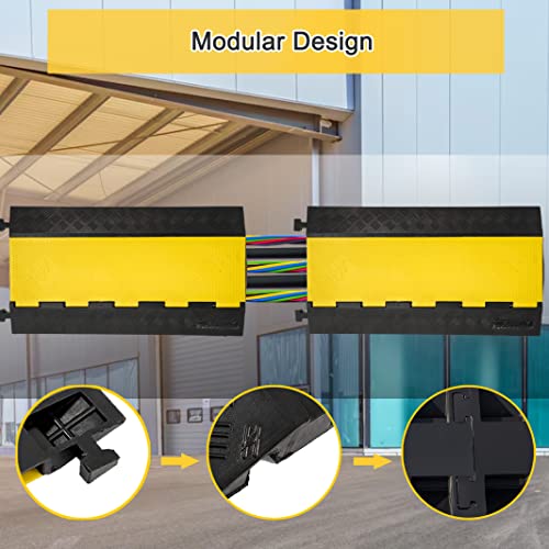 5 Channel Cable Protectors Ramp (2 Pack 5 Channel)