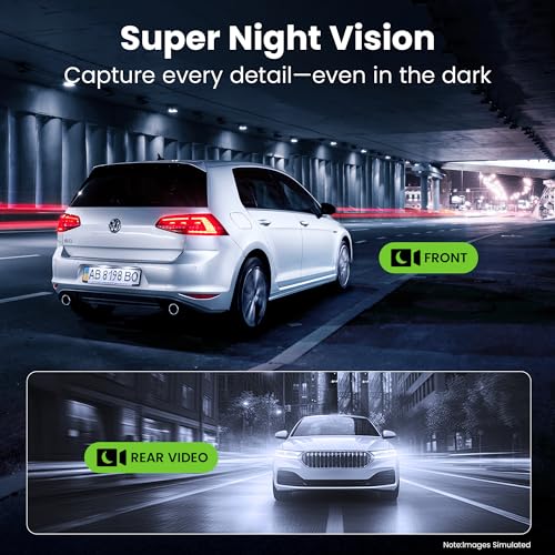 4K Dash Cam Front and Rear (2-Channel)