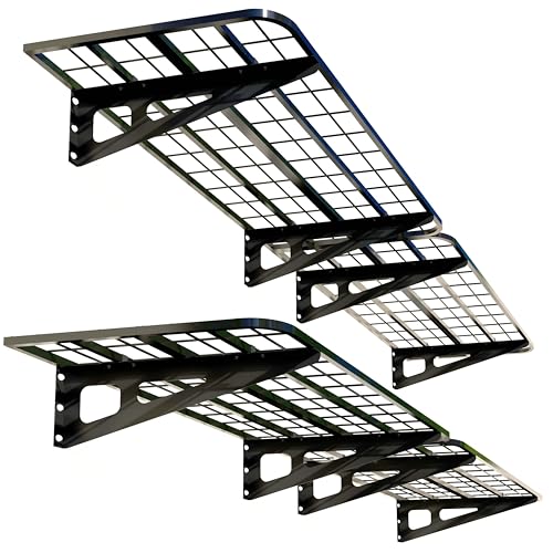 4 Pack 2x4ft Garage Wall Shelving (Color-size / 2X16 ft-SG)