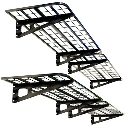 4 Pack 2x4ft Garage Wall Shelving (Color-size / 2X16 ft-SG)