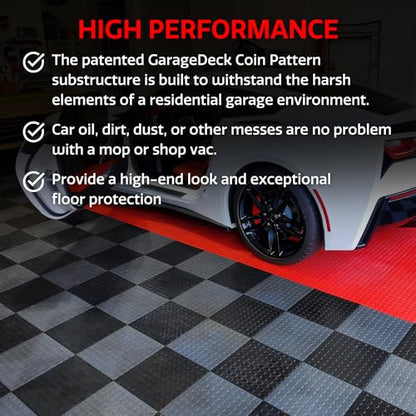 SnapLock GarageDeck 12"x12" Interlocking Garage Floor Tiles (48 Pack / Royal Blue)