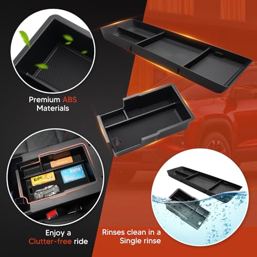 2025 Upgraded 2PCS Chevy Equinox Center Console Organizer and Lower Center Console Tray for 2025 2026 Chevrolet Equinox Interior Accessories Anti (25+ Equinox Organizer)