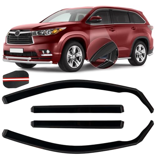 in Channel Window Visors Rain Guards Fit for Toyota Highlander 2014 (For 2014-2019 Highlander)