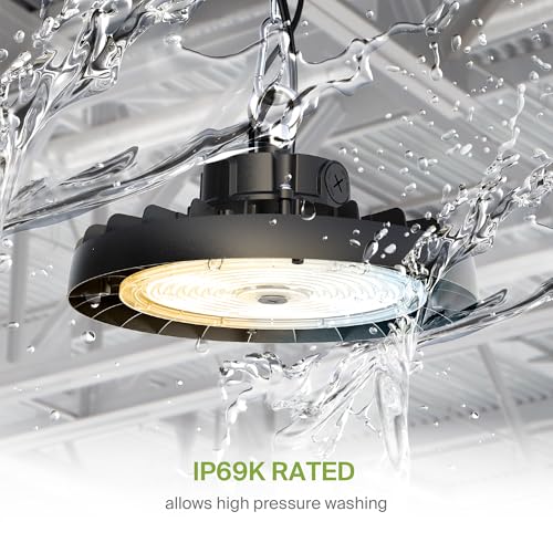 200W LED High Bay UFO Lighting (Black)