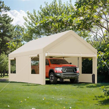 JY QAQA Carport (Khaki / 10x20 FT)