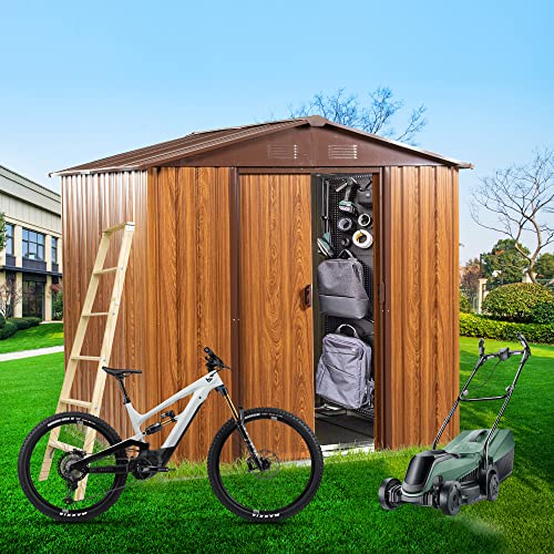 6x6 FT Outdoor Storage Shed (6x6 FT/No Window / Coffee)