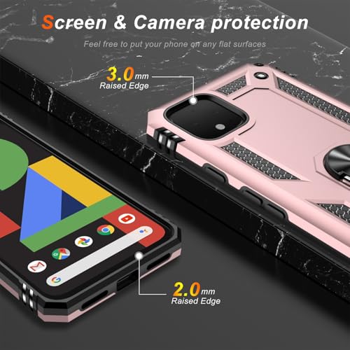 for Google Pixel 4 XL Case with Screen Protector (Rose Gold / Google Pixel 4 XL)