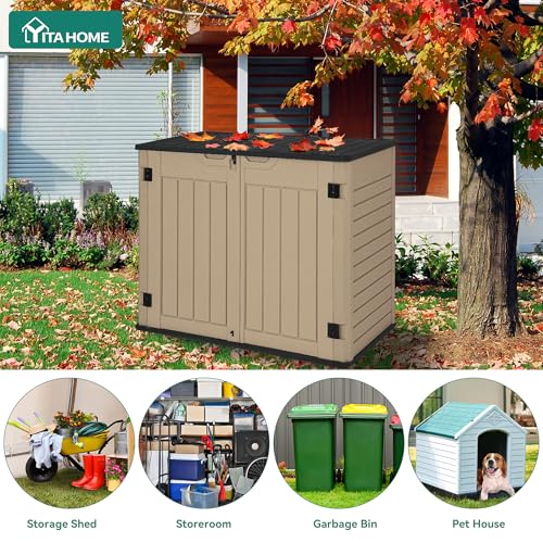 Outdoor Resin Storage Sheds (Medium-4.3x3.4ft / Brown)