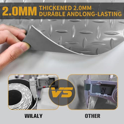 2Rolls 4x6.5FT Garage Floor Mat (2Rolls x 4 x 6.5FT / Grey Diamond)
