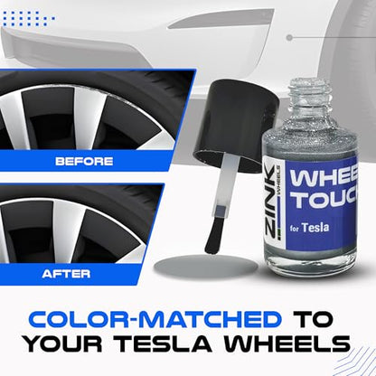 Premium Tesla Wheel Curb Rash Repair Kit for Model 3 19 (Tesla Model 3 / 19" Silver Nova)