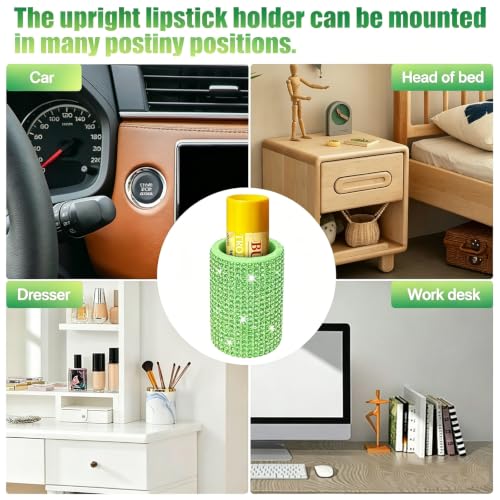 Upright Car Chapstick Holder (Green)