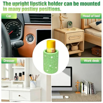 Upright Car Chapstick Holder (Green)
