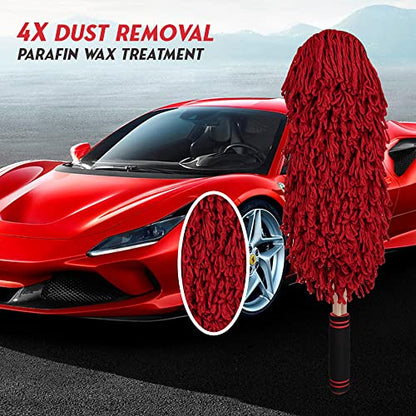 Car Duster Exterior Scratch Free (Red Carduster-cotton)