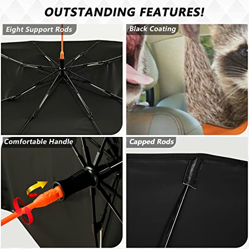 Funny Raccoon Driving Windshield Sun Shade Umbrella Animal Foldable Car Front Window Sunshade Blocks UV Rays Heat Keep Vehicle Cool (multi 5)