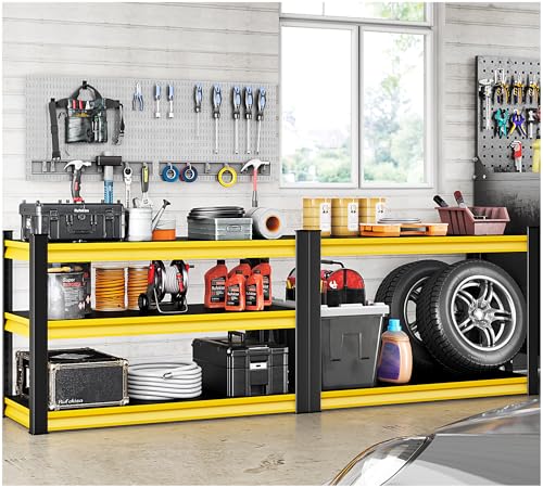 48" W Garage Shelving Heavy Duty (48"W×18"D×39"H / Yellow)