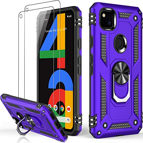 for Google Pixel 4A Case with Screen Protector (Purple / Google Pixel 4A)