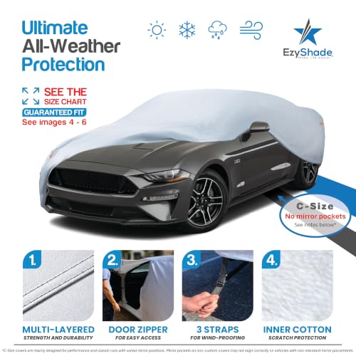Sports Car Cover Waterproof All Weather. See Size (Reflective / C3 - see Vehicle Size Chart)