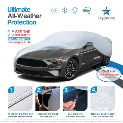 Sports Car Cover Waterproof All Weather. See Size (Reflective / C3 - see Vehicle Size Chart)