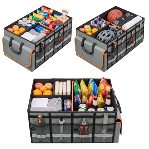Car Trunk Organizer and Storage for Car (Grey / Medium)