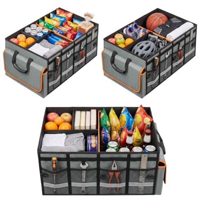 Car Trunk Organizer and Storage for Car (Grey / Medium)
