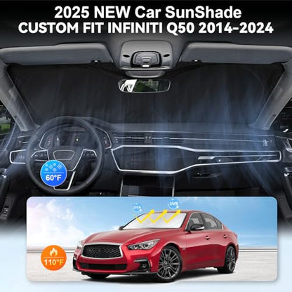 Custom Fit Infiniti Q50 Windshield Sunshade for 2014 (Fit Infiniti Q50 2014-2025)