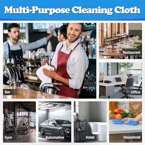 Shop Towels Microfiber Cleaning Cloth Bulk (200PK / 4 Colors)