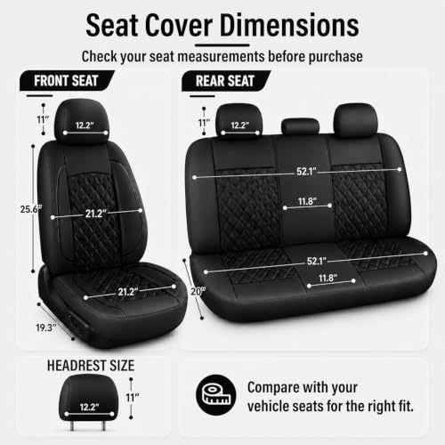 Car Seat Cover (N3 Black / Full Set)