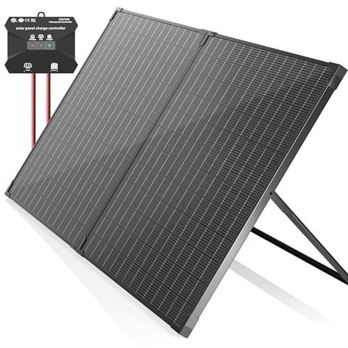 12V 100W Portable Foldable Solar Panel Kit with 10A Controller