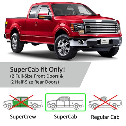 in Channel Extra Durable Rain Guards for Ford F150 2004 (For F150 04-14)