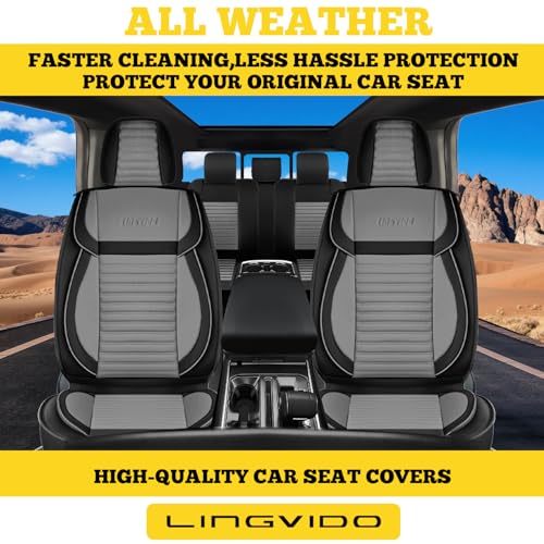 Car Seat Covers Full Set (Gray+Black / Full set)