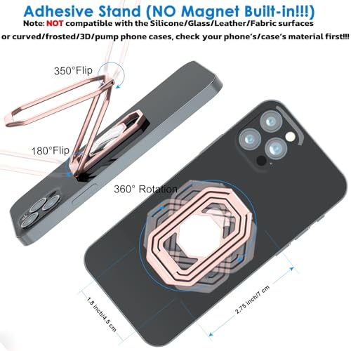 Phone Ring Holder Finger Kickstand (Silver Rose Gold)