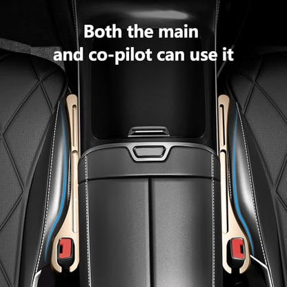 2026 Upgrade] 2PCS Car Seat Gap Filler with Phone Holder (Beige)