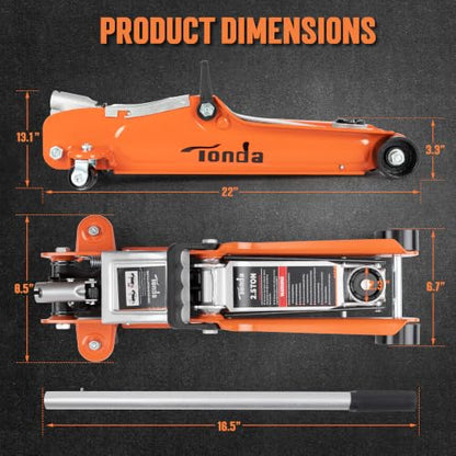 2.5 Ton Low Profile Floor Jack (ORANGE)