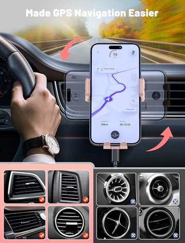 Wireless Car Charger Auto (Pink)