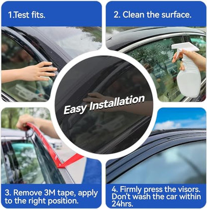 Window Visors Rain Guards for 2011 (2011-2021 Jeep Grand Cherokee)