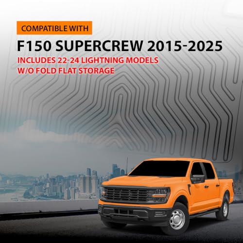 TPE Floor Mats Fit for Ford F150 2015 (15-26|Fit Ford F150 SuperCrew|3PCS)