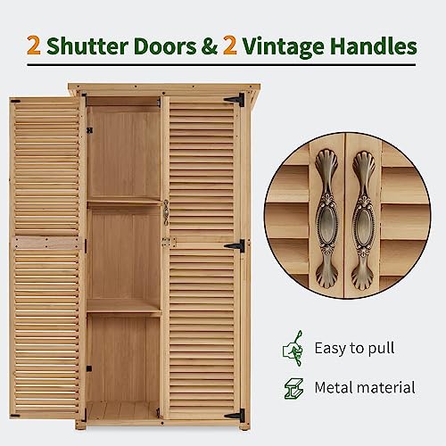 Outdoor Storage Cabinet (Natural / Medium)