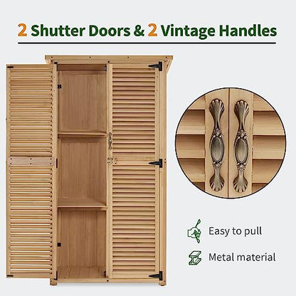 Outdoor Storage Cabinet (Natural / Medium)