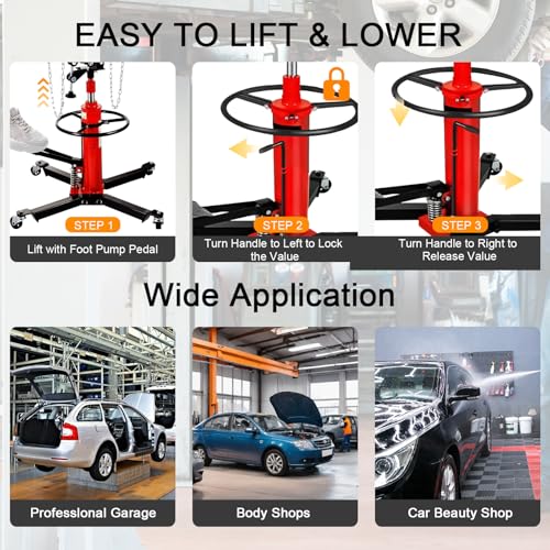 Transmission Jack High Lift 1660 lbs (RED)