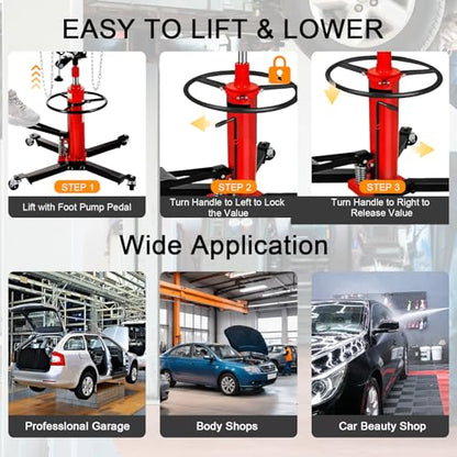Transmission Jack High Lift 1660 lbs (RED)