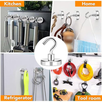 Magnetic Hooks (Silver / 4Pack-170LB)