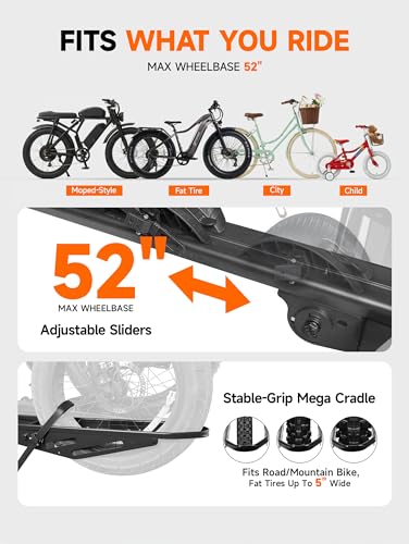 E Bike Rack with Ramp (300lbs 2-Bike with Ramp)