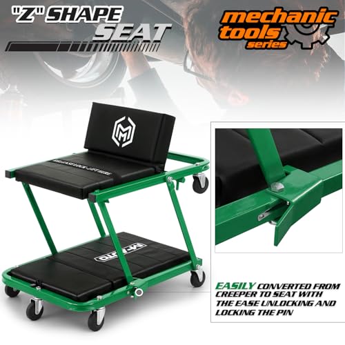 Heavy Duty Convertible Mechanic Creeper (Green / 48")