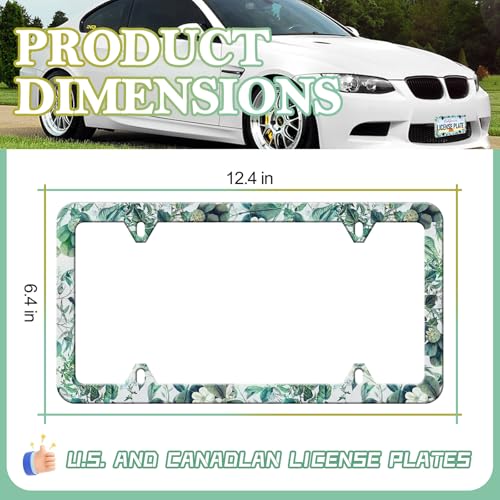 Green Leaves License Plate Frames (Green Leaves)