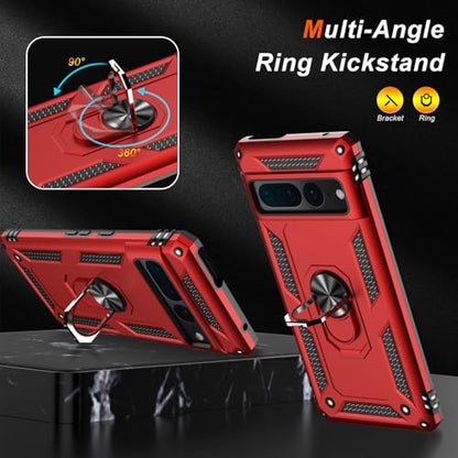 for Google Pixel 7 Pro Case with Screen Protector (Red / Google Pixel 7 Pro)