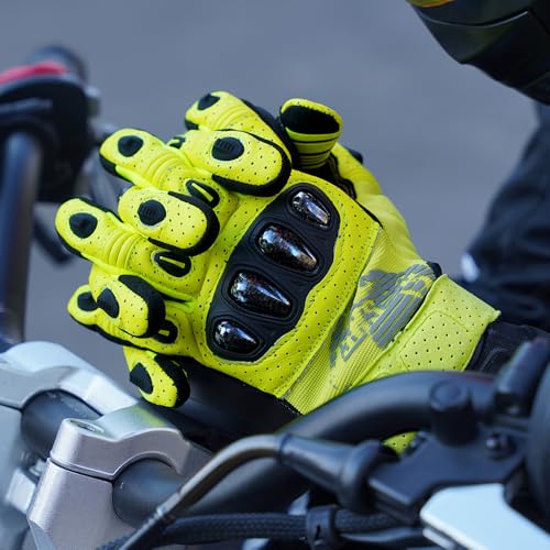 SPS 2 Plus Unisex Touchscreen Road Racing Motorcycle MTB Sports Gloves Also fit BMX MX ATV Mountain Bike Bicycle Cycling Off (Yellow Sps-2 Plus / XXL Adult)